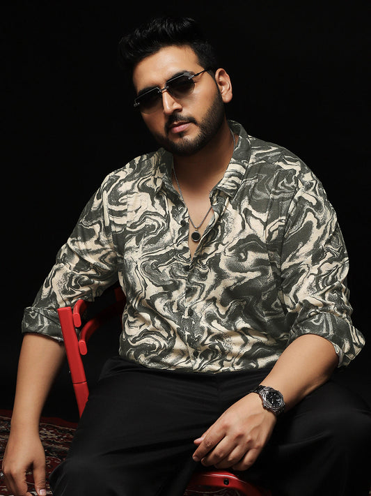 Fluid-Marble Textured Shirt