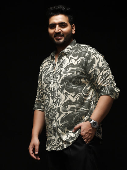Fluid-Marble Textured Shirt