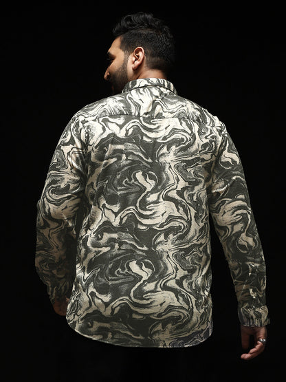 Fluid-Marble Textured Shirt