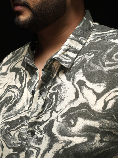 Fluid-Marble Textured Shirt