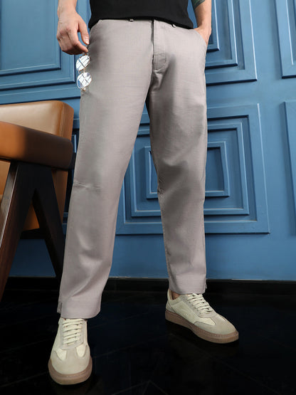 Linen-Blend Chino Trousers