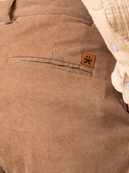Mid-Rise Single Pleat Corduroy Regular Fit Trouser