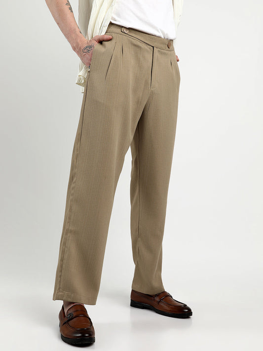Tailored Linen-Blend Trousers
