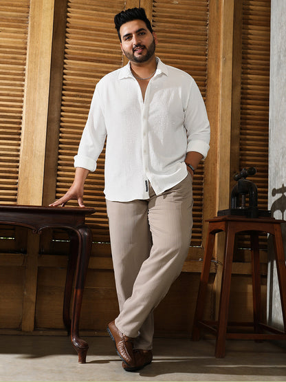 Tailored Linen-Blend Trousers