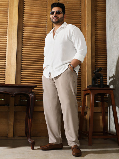 Tailored Linen-Blend Trousers