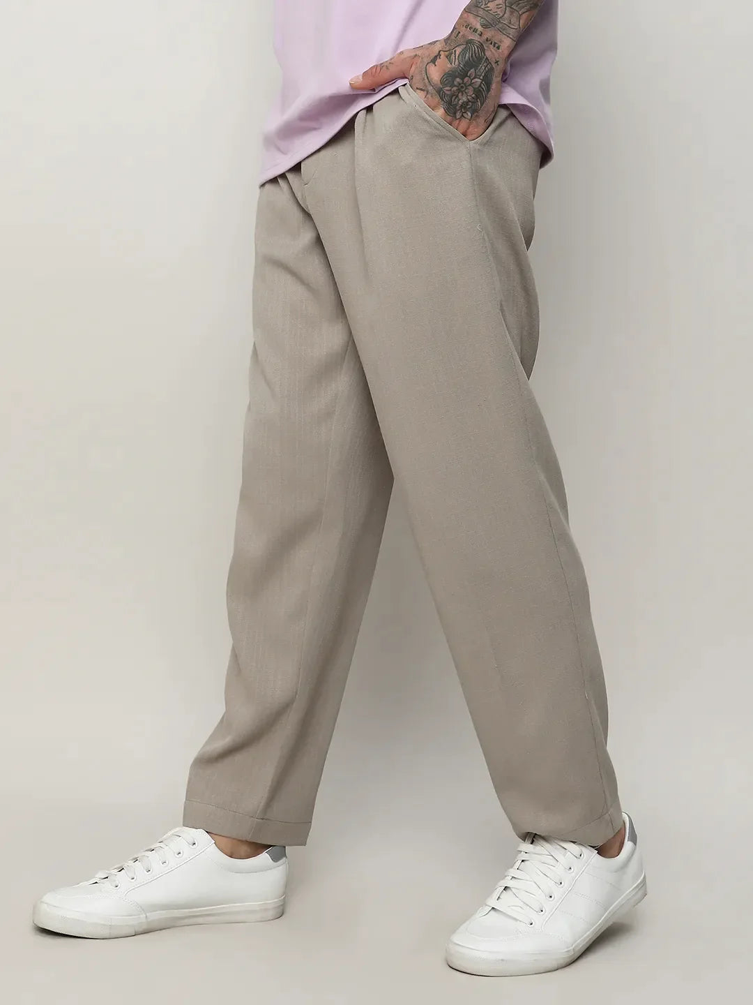 Solid Tailored Trousers