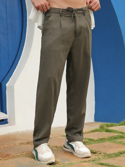Lightweight - Tailored Linen-Blend Trousers