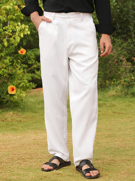white korean trousers