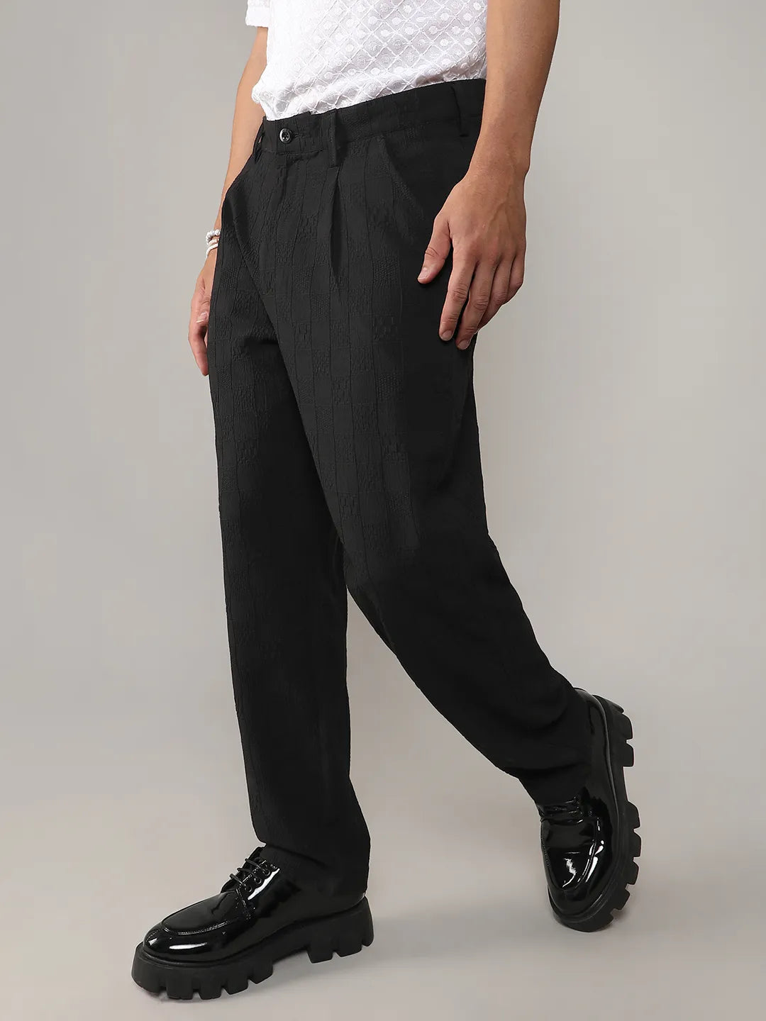 Lightweight - Creased-Check Trousers