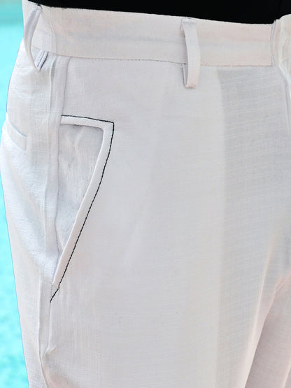 Tailored Linen-Blend Trousers