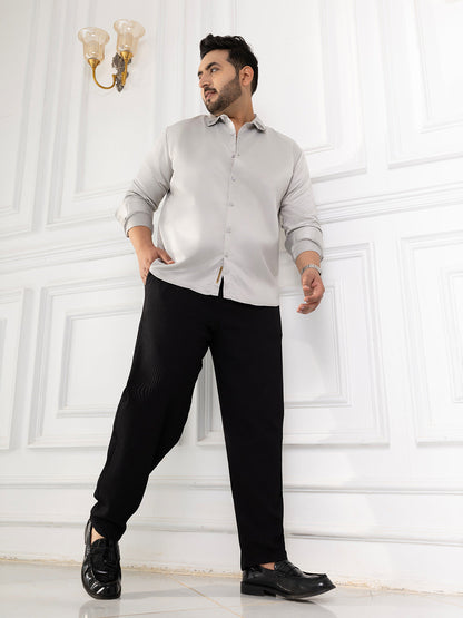 Textured Graph Check Trousers