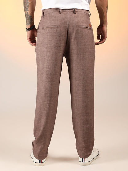 Solid Pleated Trousers
