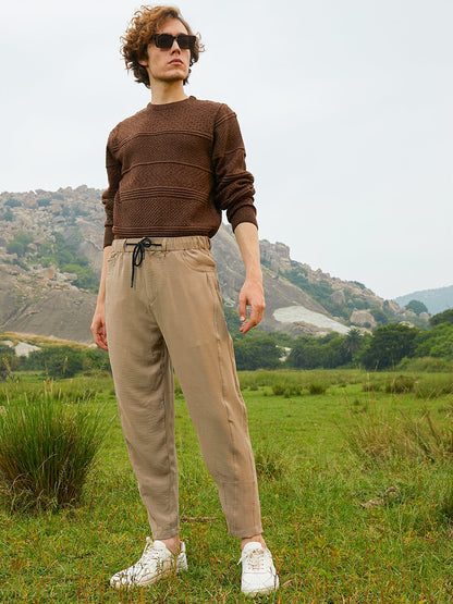 Solid Tapered Trousers