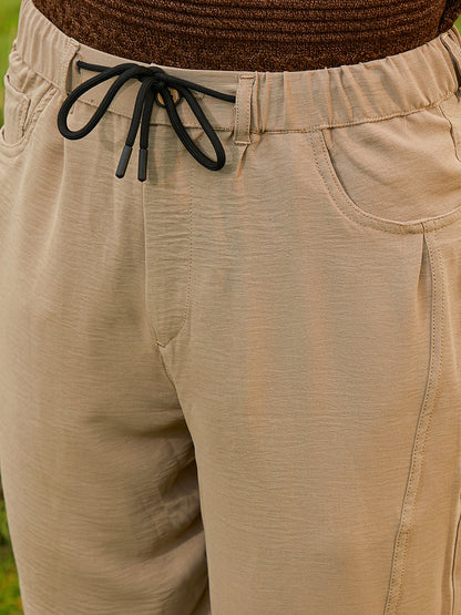 Solid Tapered Trousers