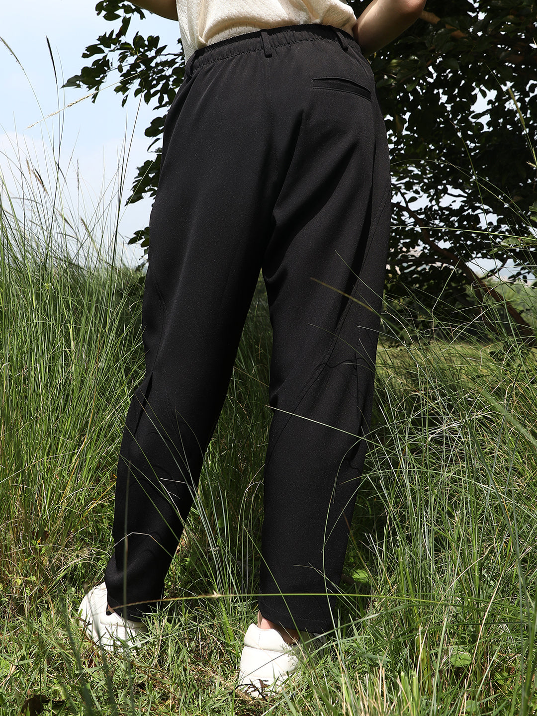 Solid Relaxed Trousers