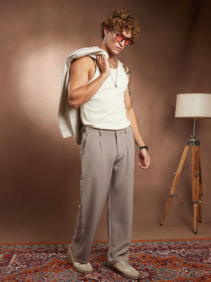 Panelled-Straight Trousers