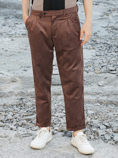 Ribbed-Tactile Tailored Trousers