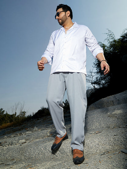 Tailored Linen-Blend Trousers