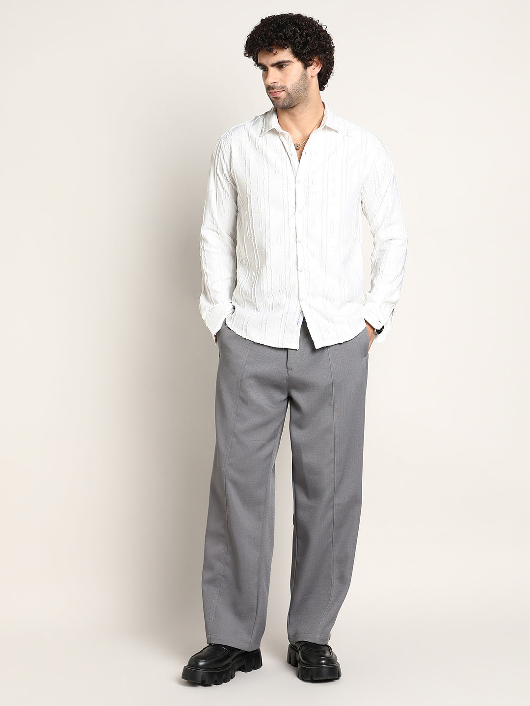 Relaxed-Panel Tailored Trousers