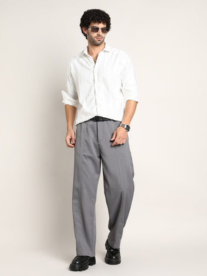Relaxed-Panel Tailored Trousers