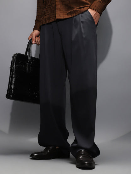 Pleated Cuffed Trousers