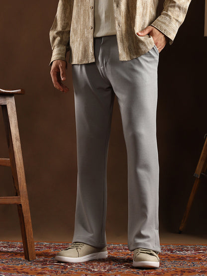 Micro-Waffle Cuffed Trousers