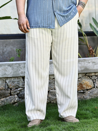Pinstriped Chino Trousers