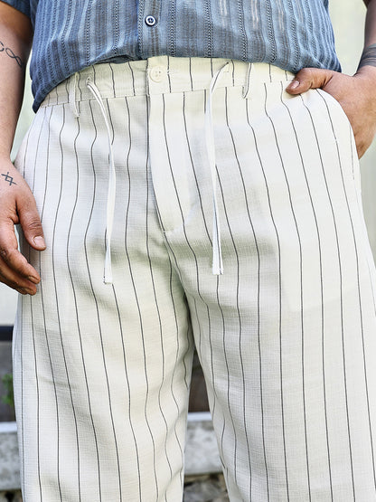 Pinstriped Chino Trousers