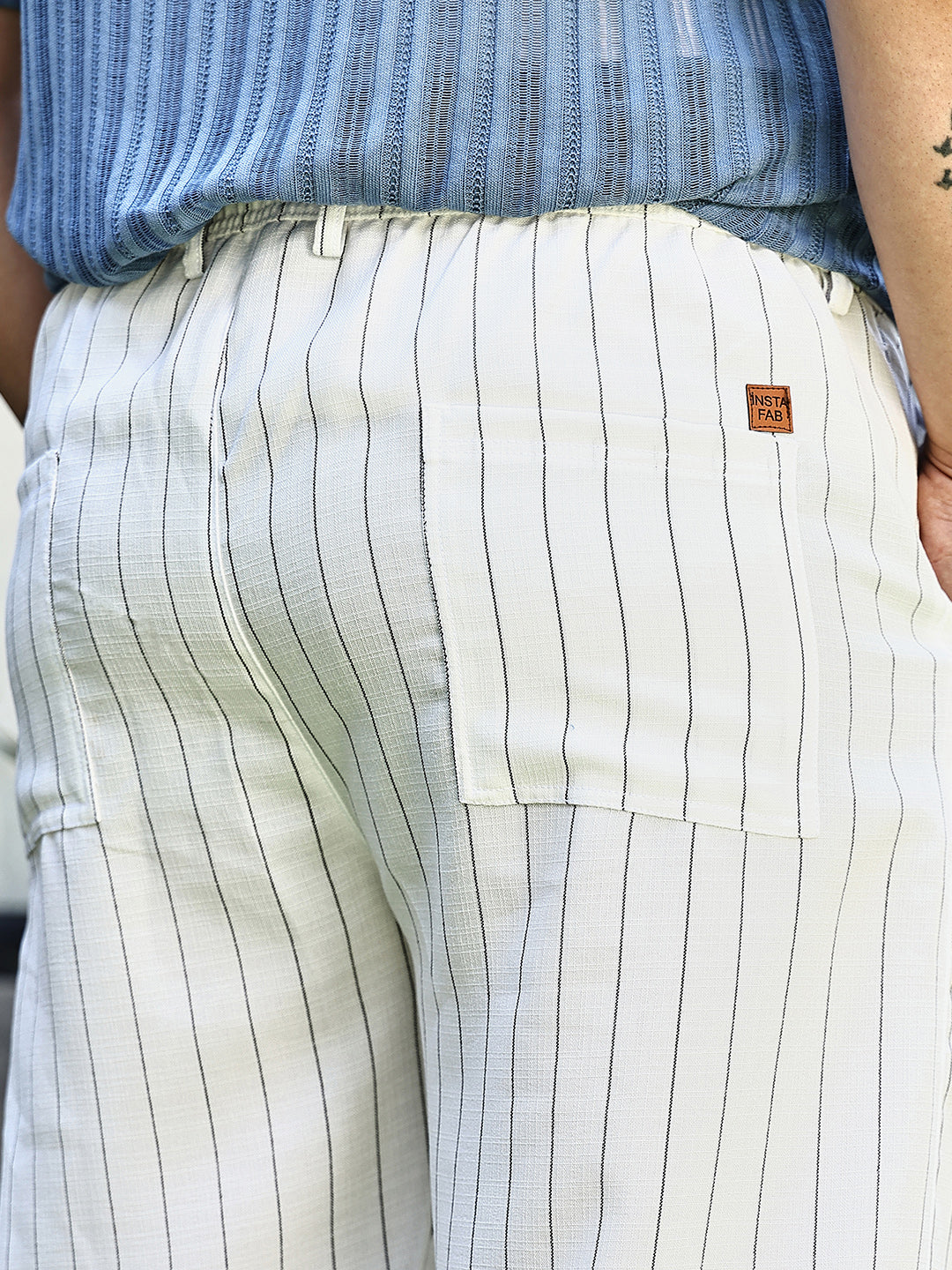 Pinstriped Chino Trousers