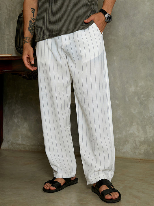 Pinstriped Chino Trousers