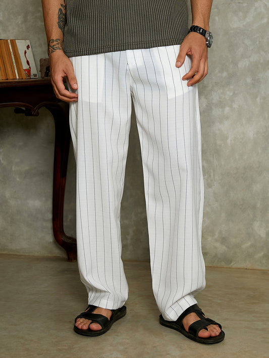 Pinstriped Chino Trousers