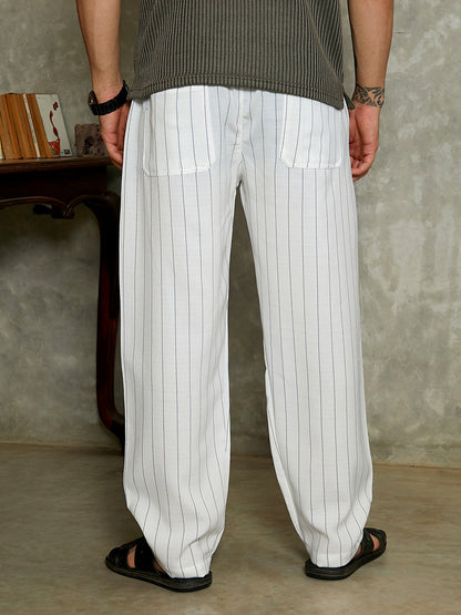 Pinstriped Chino Trousers