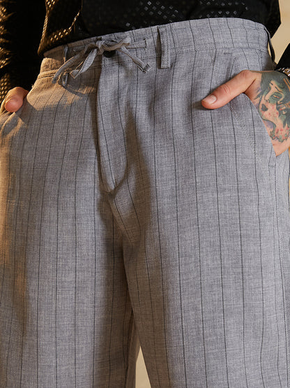 Pinstriped Chino Trousers