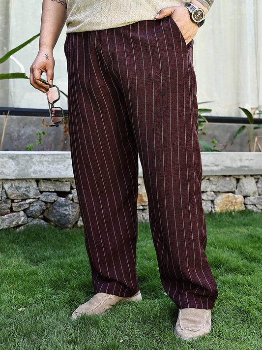Pinstriped Chino Trousers
