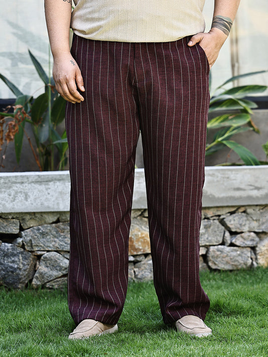 Pinstriped Chino Trousers