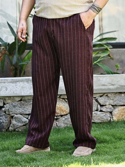 Pinstriped Chino Trousers