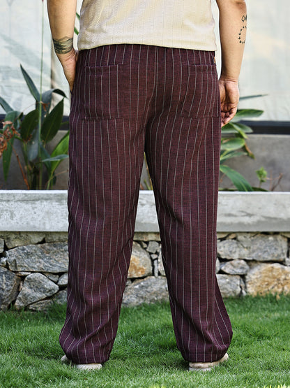 Pinstriped Chino Trousers