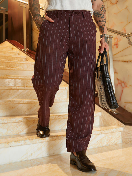 Pinstriped Chino Trousers