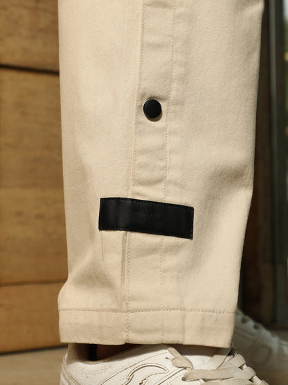 Side-Snap Straight Trousers