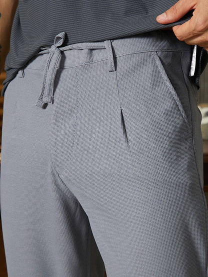 Micro-Waffle Chino Trousers