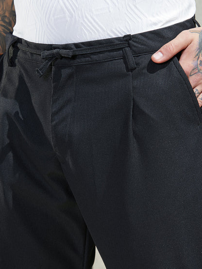 Tactile-Pleated Chino Trousers