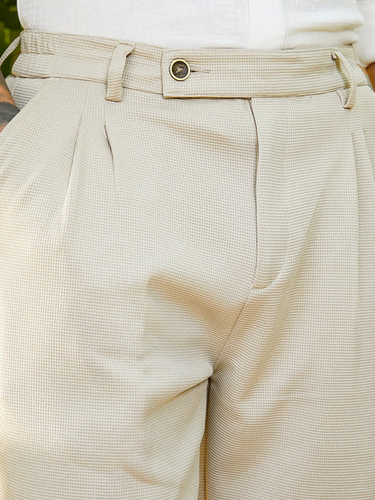 Micro-Waffle Chino Trousers