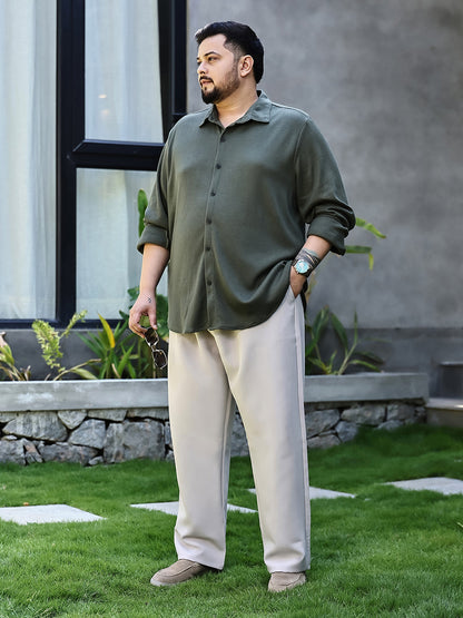 Straight Pleated Trousers