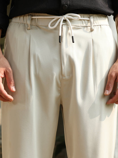 Straight Pleated Trousers
