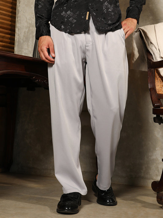 Straight Pleated Trousers