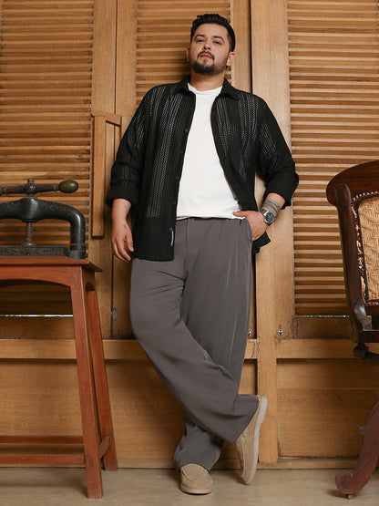 Straight Pleated Trousers