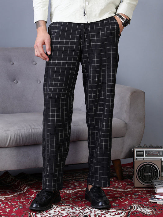 Graph-Check Staright Trousers