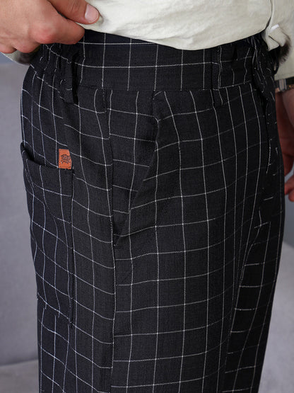 Graph-Check Staright Trousers