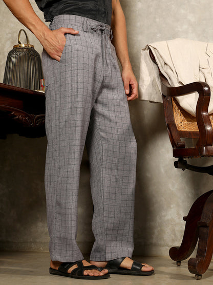 Graph-Check Casual Trousers