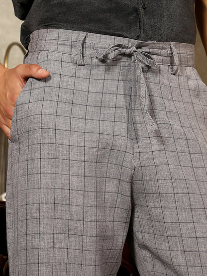 Graph-Check Casual Trousers